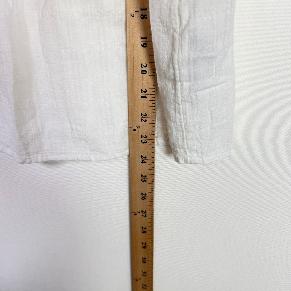 ABERCROMBIE & FITCH White Embroidered Lace Sleeveless Boho Pleated Tank Top‎ M - Picture 7 of 7